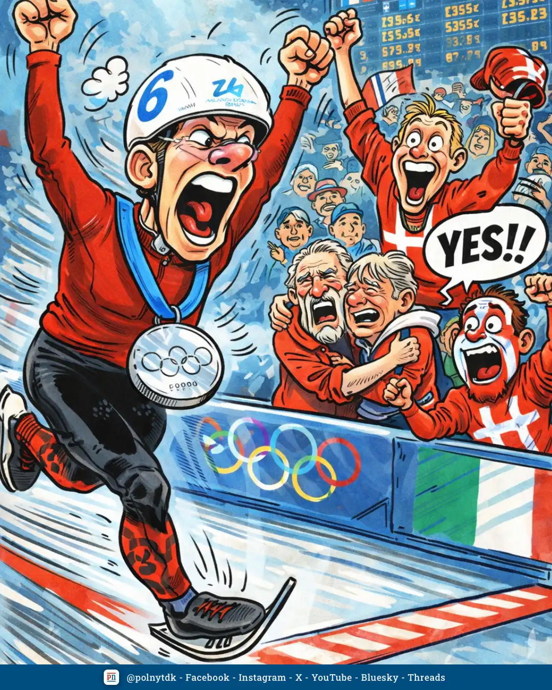 Danske Viktor Hald Thorup vinder sølv i herrernes massestart i speedskating - ol - olympics