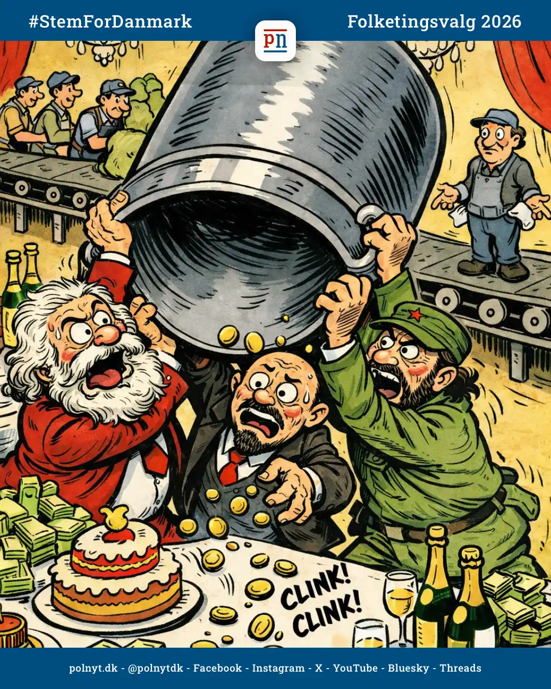 Den eneste virkelige udfordring ved socialisme er, at man til sidst løber tør for andres penge - polnyt - satire - #StemForDanmark