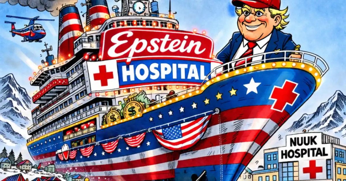 Donald Trump will now send an American hospital ship to Greenland - satire - 1200x630