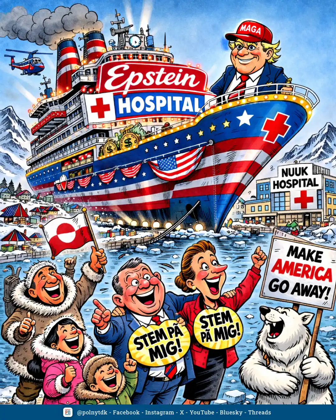 Donald Trump will now send an American hospital ship to Greenland - satire