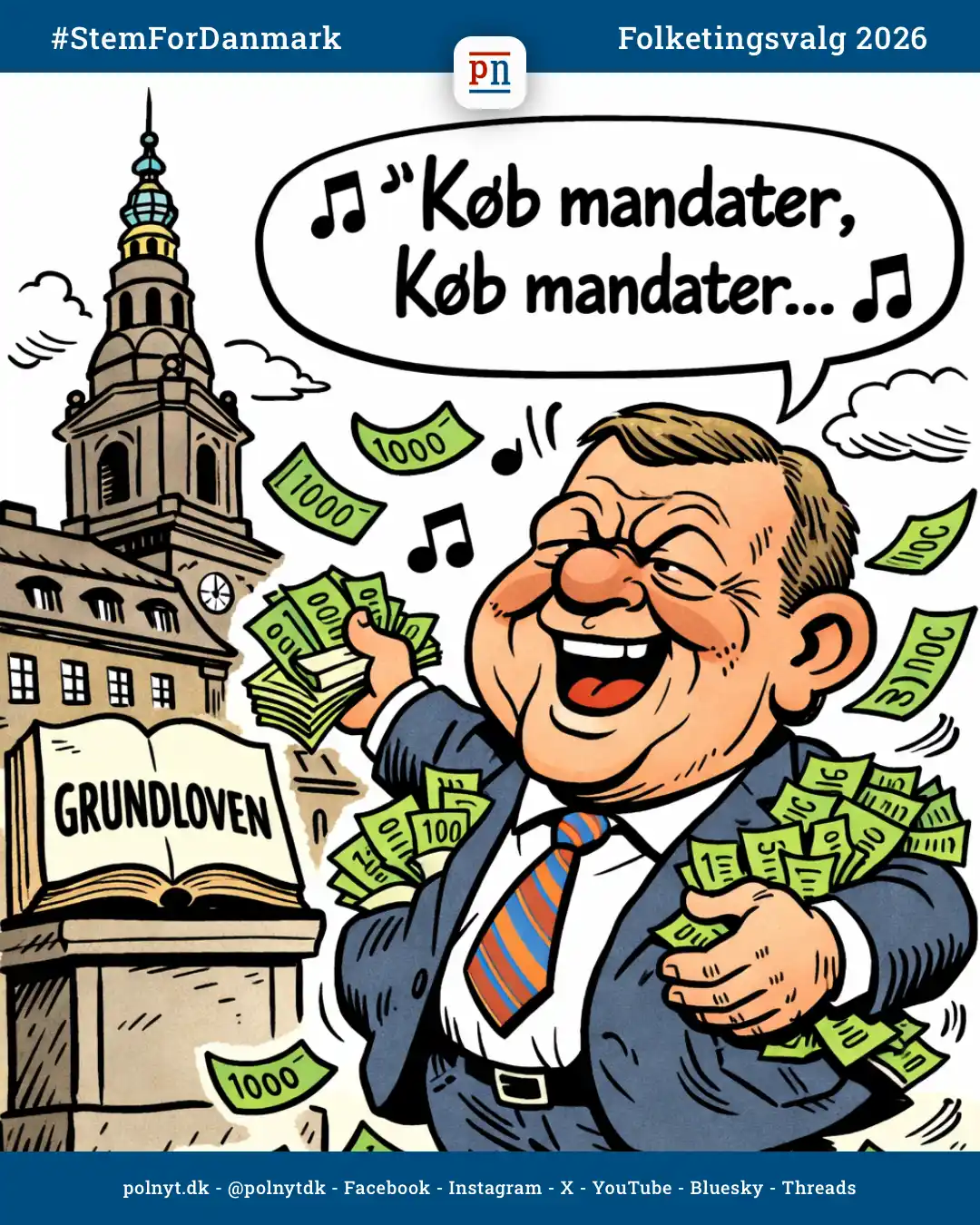 Jon Stephensen smider bombe - Løkke tilbød mig 1,3 millioner kroner - polnyt - folketingsvalg 2026 - satire - #StemForDanmark
