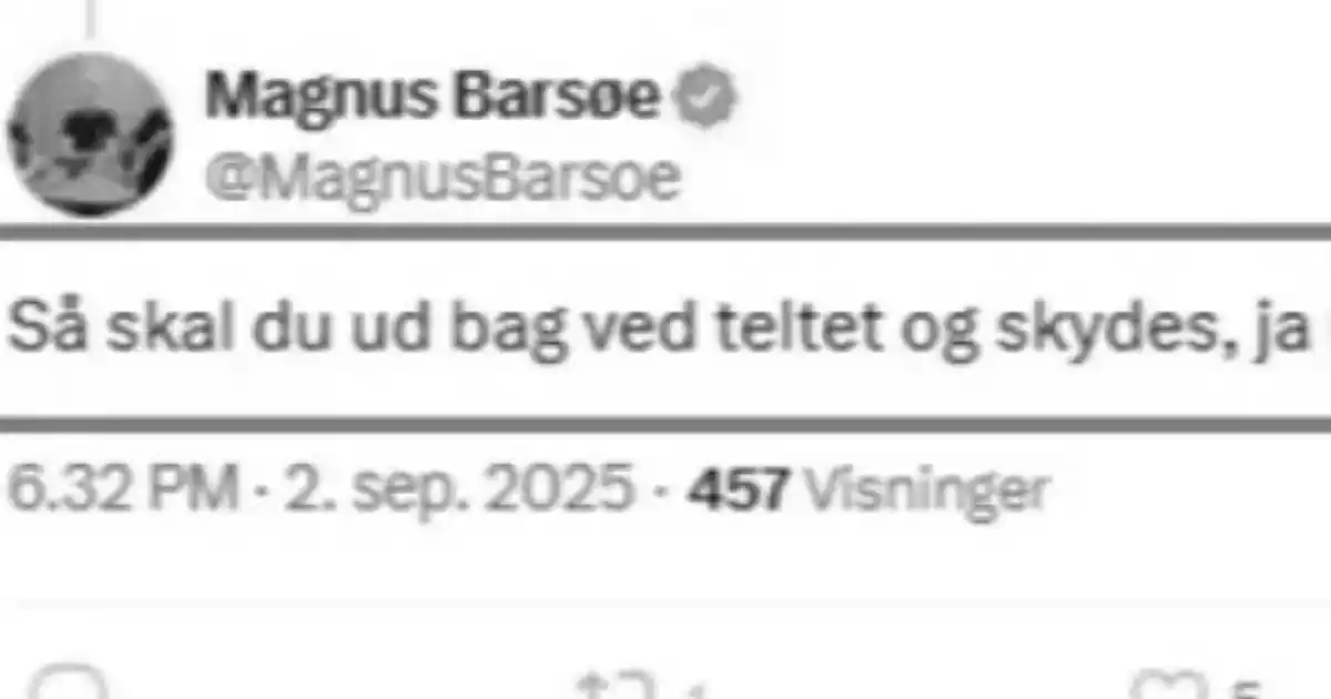 Mette Frederiksens folketingskandidat vil skyde modstandere - Magnus Barsøe - 1200x630