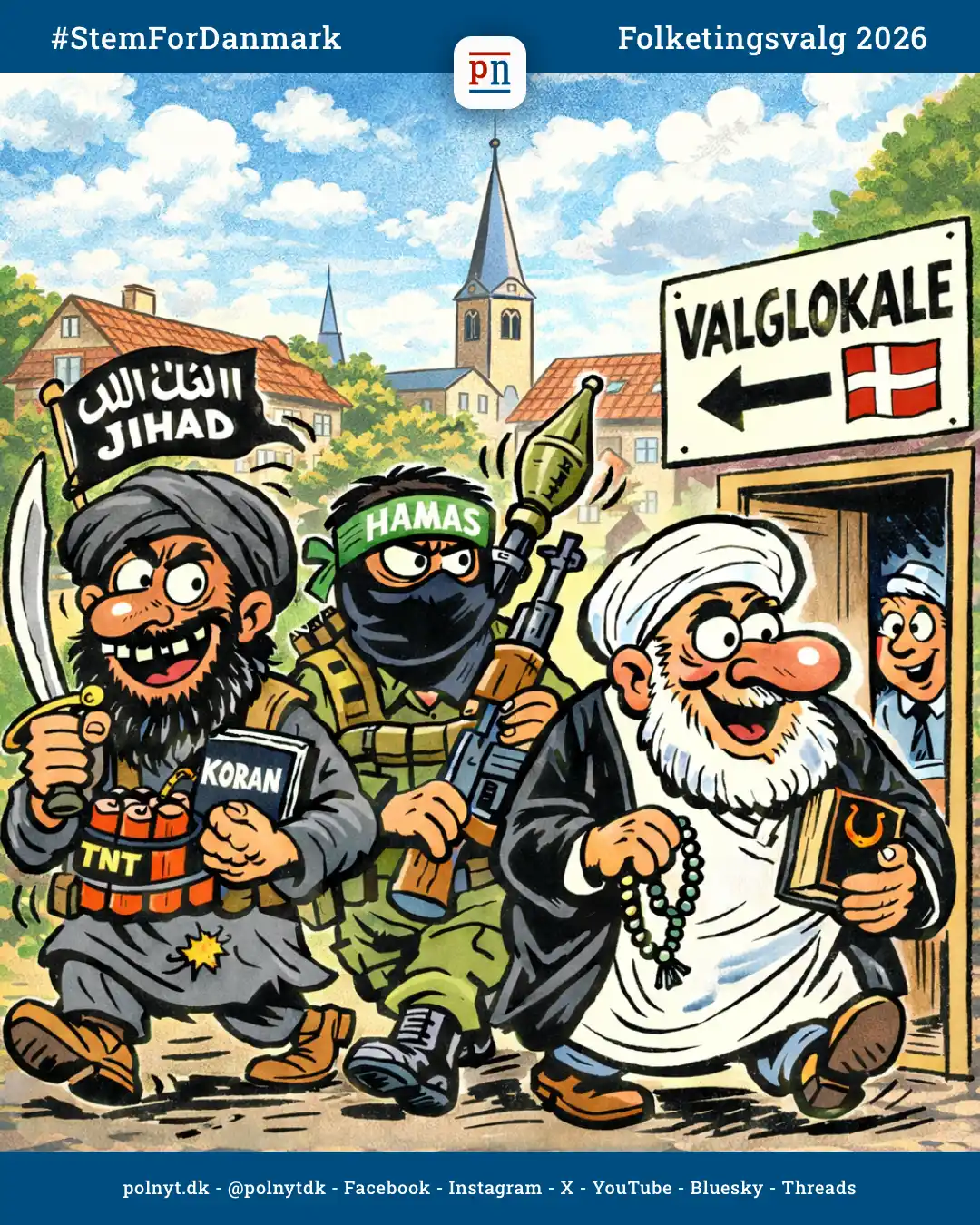 Migranter stemmer på rød blok - polnyt - satire - Folketingsvalg 2026 - #StemForDanmark