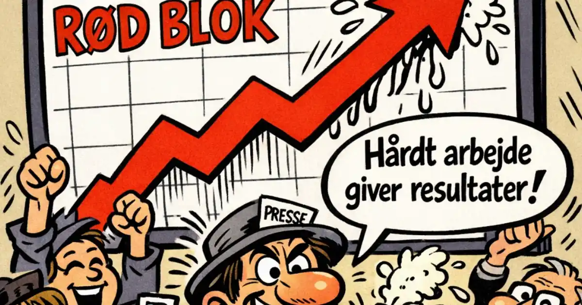 Tillykke til medierne med rød bloks meningsmålinger - polnyt - satire - Folketingsvalg 2026 - #StemForDanmark 1200x630