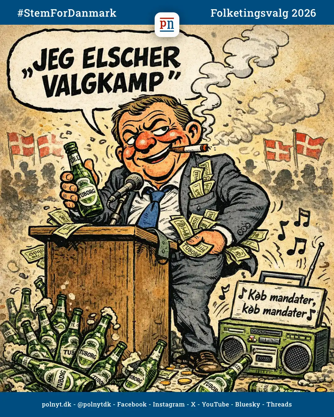 Tuborg lancerer særlig øl op til valget - Lars Løkke - mandatkøb