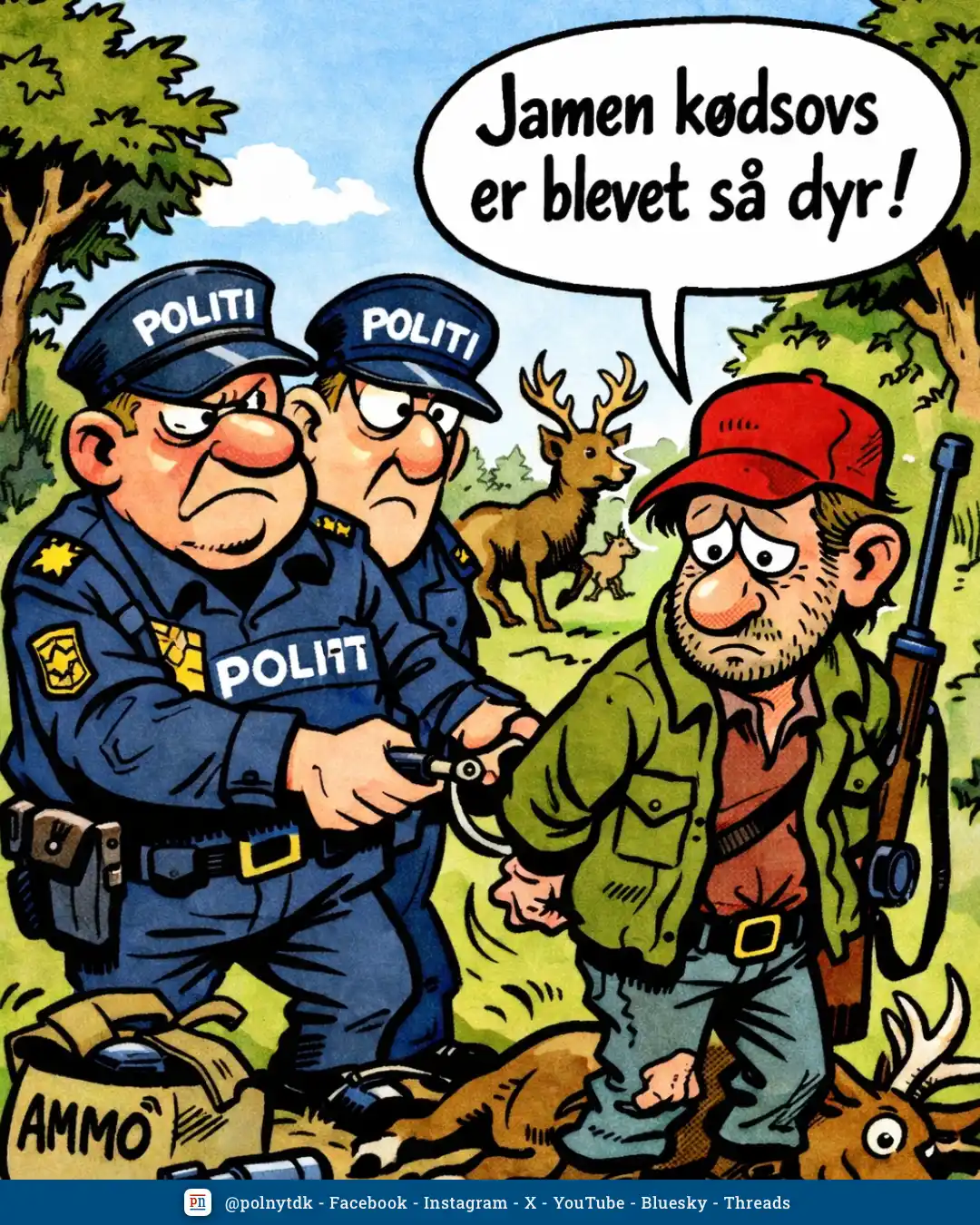 krybskytte anholdt - Hørte skud på gåtur med konen